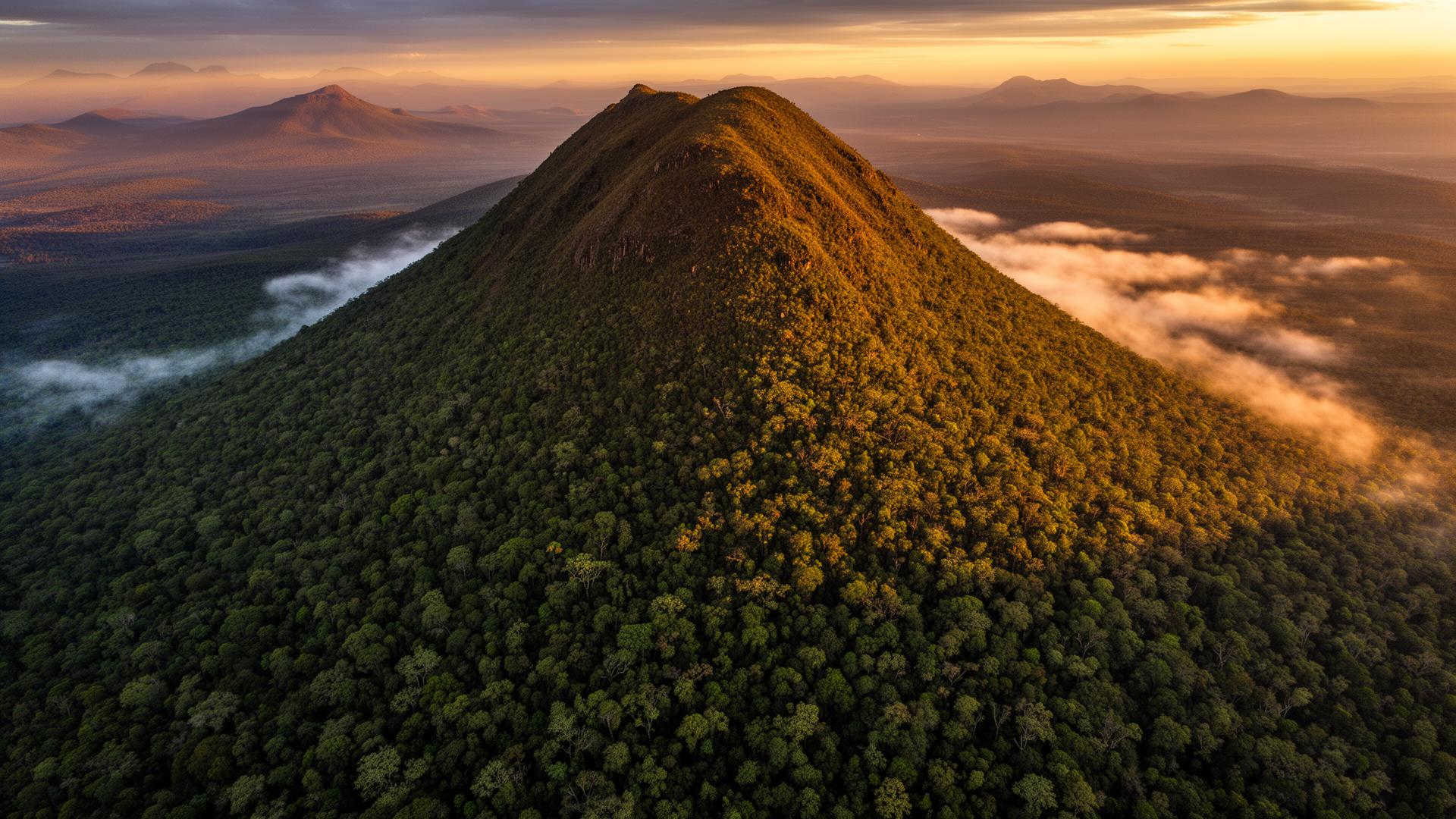 Mount Kulal at sunrise — ancient forested mountain in Marsabit, Kenya